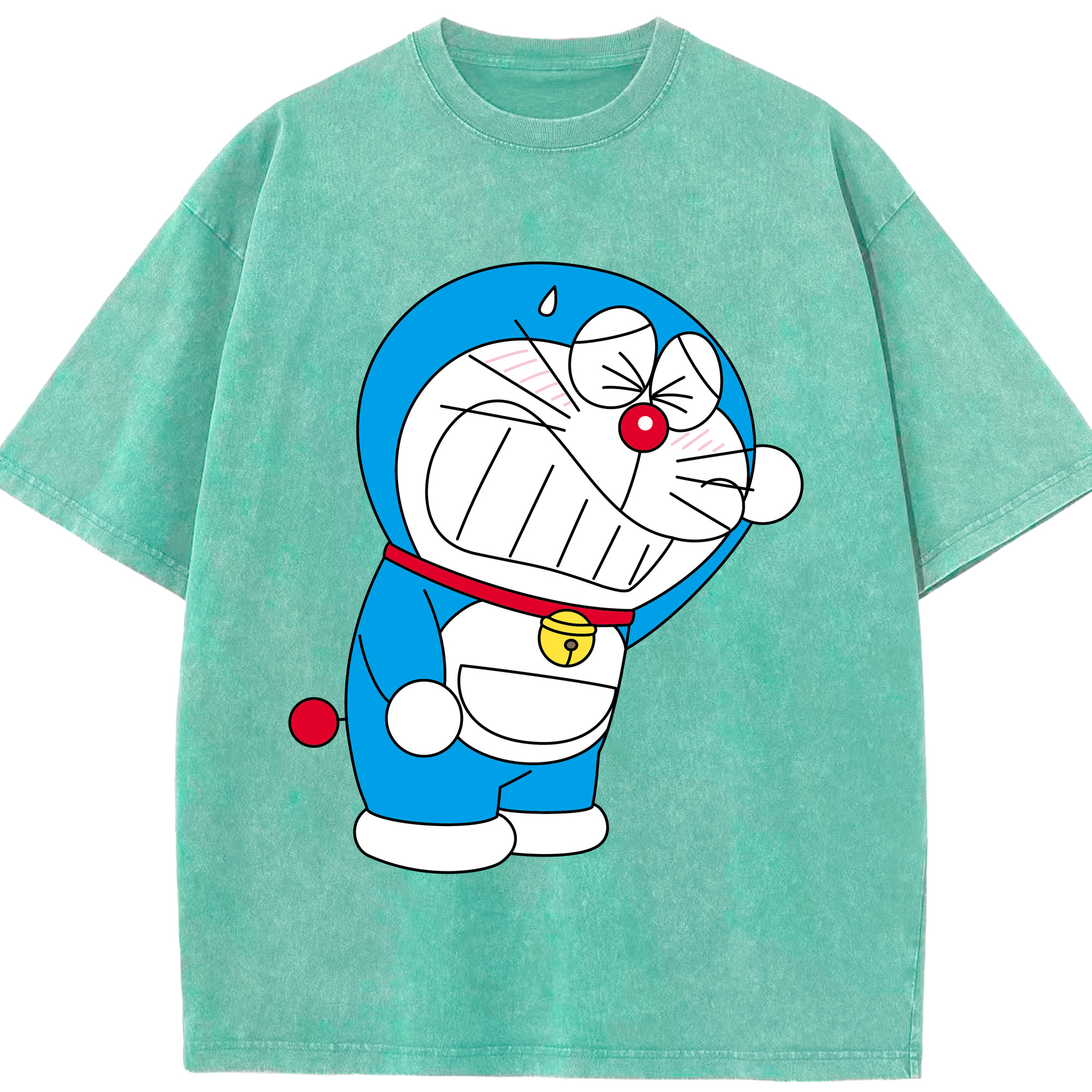 （画像用） ドラえもん Doraemon 綿100% ヴィンテージ風 半袖Tシャツ（フロントプリント）